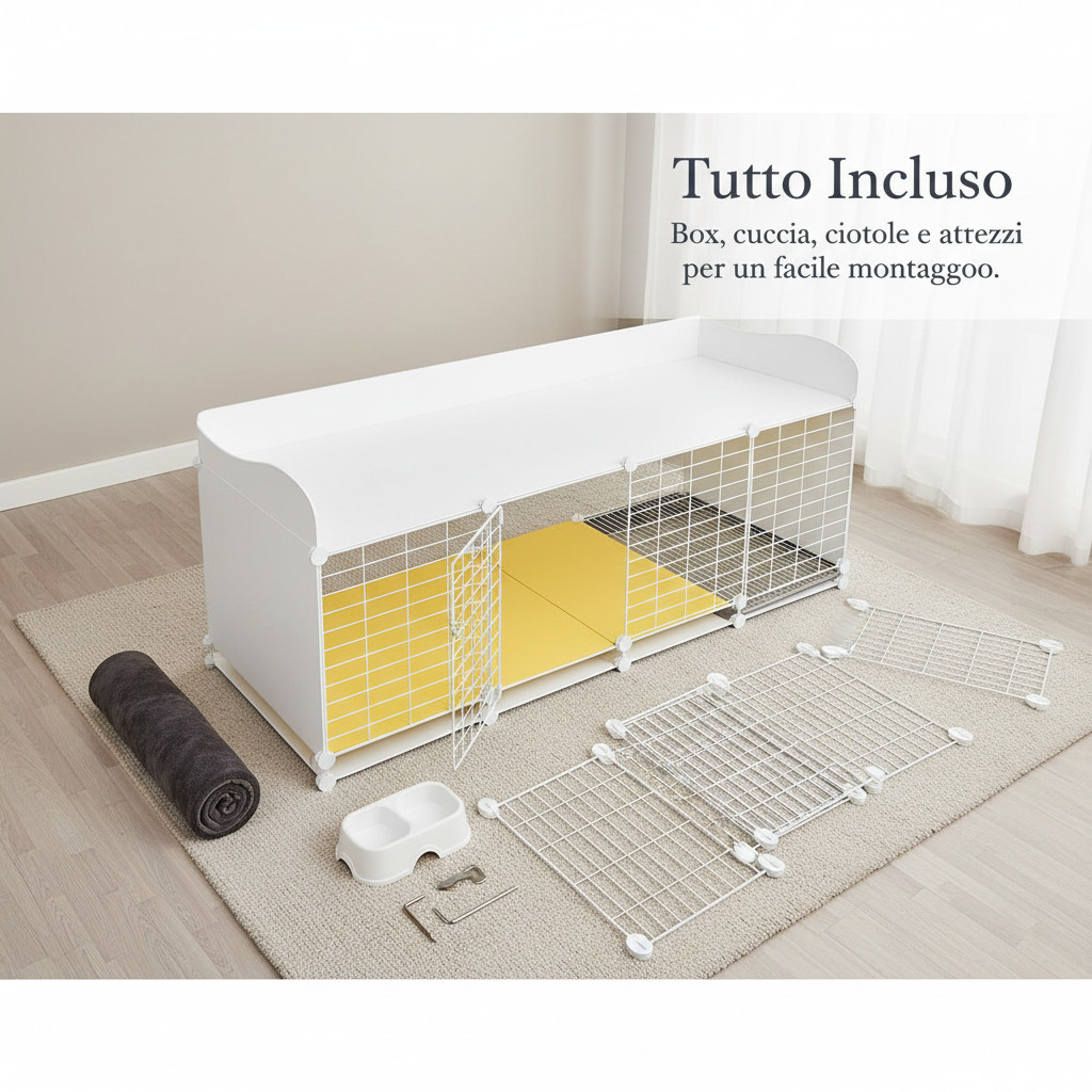 Recinto per Cani da Interno e Box Gioco per Cuccioli con Accessori, per la casa foto 2