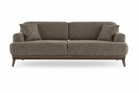 3 Sitzer Sofa Stil Modern Farbe Braun Weich Bequem Wohnzimmer GeräUmig
