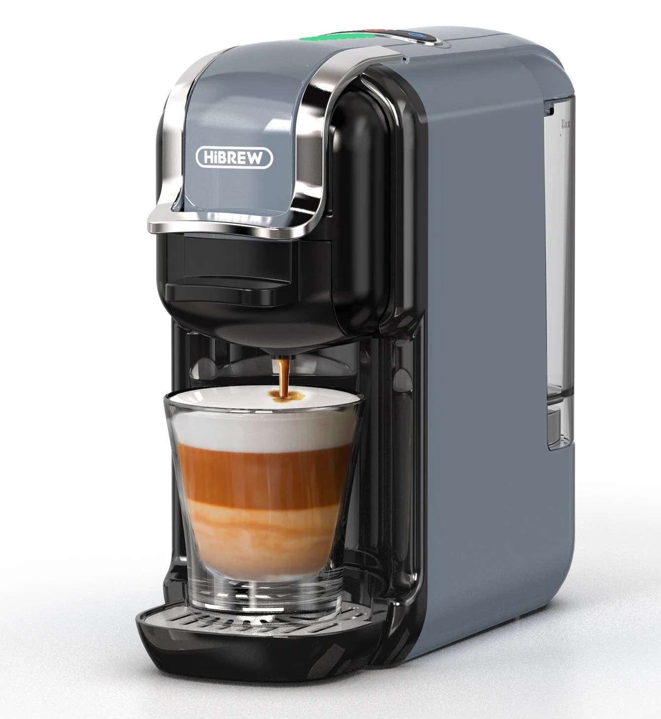 Machine à café multi-capsules et moulu 20 bars grise pour varier les cafés au bureau