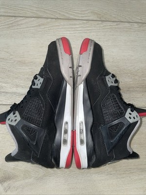 Nike Air Jordan 4 Retro OG Bred US Size 7 Black Red Cement 308497-060