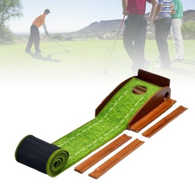 Golf Putting Green Mat Pad Improving Putting Skills Space Saving with Ball