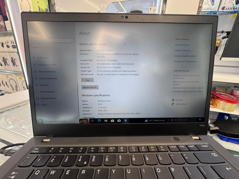Lenovo ThinkPad T14 G2 · i5-1145G7 · 16GB · 256GB, photo 1 of 5