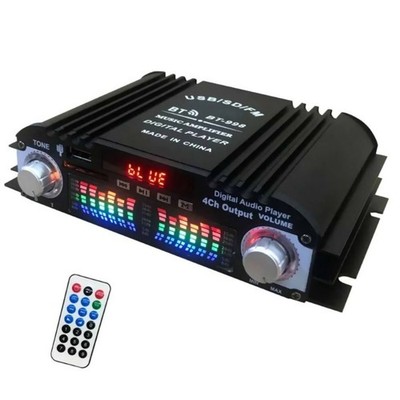 BT-998 Power Amplifier 4 Channel Mini HiFi Digital Stereo Audio Car Home ss