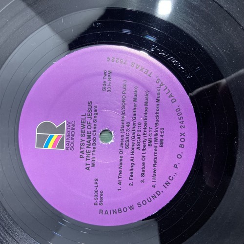 Vintage Patsy Sewell Vinyl LP At The Name Of Jesus Rainbow Sound Gospel 1980s - Picture 8 of 12