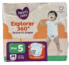 Parent's Choice Explorer 360 Active Fit Size 5 Diaper Pants 48 Count