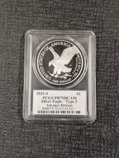 2021-S PR 70 DCAM Silver Eagle (ASE) TYPE-2 PCGS-Advanced Release-Cleveland Sig