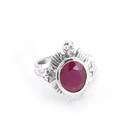 Natural Ruby Sterling Silver Men's Ring Gemstone Handmade Ruby Jewelry For Gift