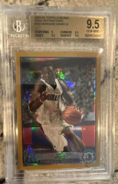2003-04 Topps Chrome - Marquis Daniels #162 Gold Refractor /50 (RC)