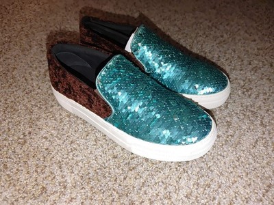 Roper Reversible Sequin Velvet Women's size 7 Slip-On Sneakers Darcy Loafer Shoe