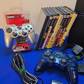 Sony PlayStation 2 PS2 Console SCPH-39001 W/Cables 8mb Controller 9 Game Bundle