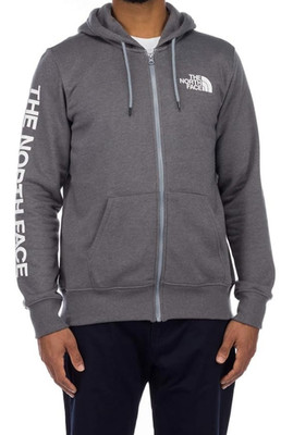 The North Face 80/20 Half Dome Full Zip Mens Hoodie TNF Grey Heather Small
