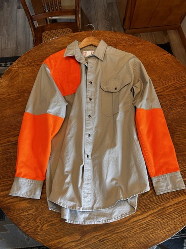 Filson, Vintage Filson Made In USA Shooting Shirt - Tan / Orange - Large