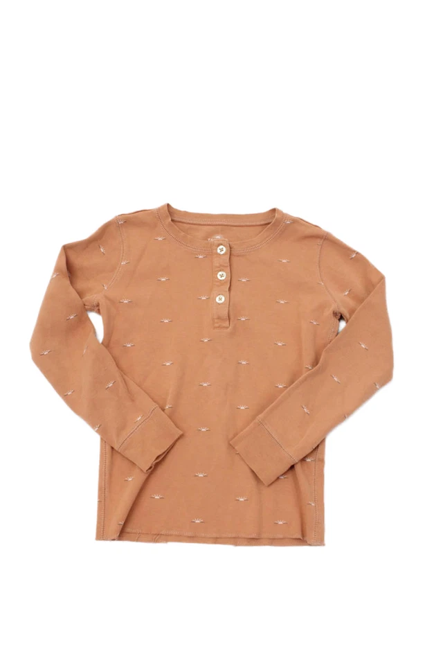 Conjunto de Pijama Roller Rabbit Niñas Estampado Cuello Henley Manga Larga Marrón Talla 6 Foto 2 de 4