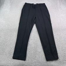 Everlane Dream Pant Women Medium Black Pintuck Elastic Waist Pull On Tapered