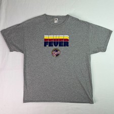 Indiana Fever WNBA Mens XL Gray Graphic T Shirt Basketball Sports Tee