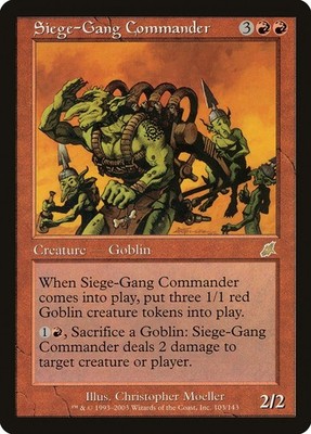 Siege-Gang Commander / Kommandant  - SCOURGE -  englisch  (good +)  Goblin Rare