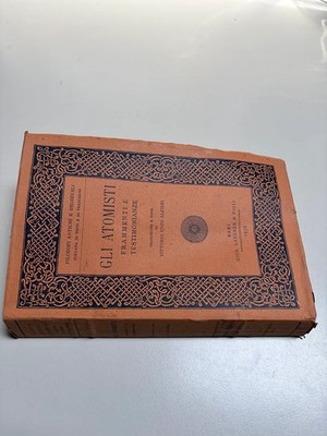(Vittorio Enzo Alfieri) Die Atomisten Fragmente und Zeugnisse 1936 Laterza