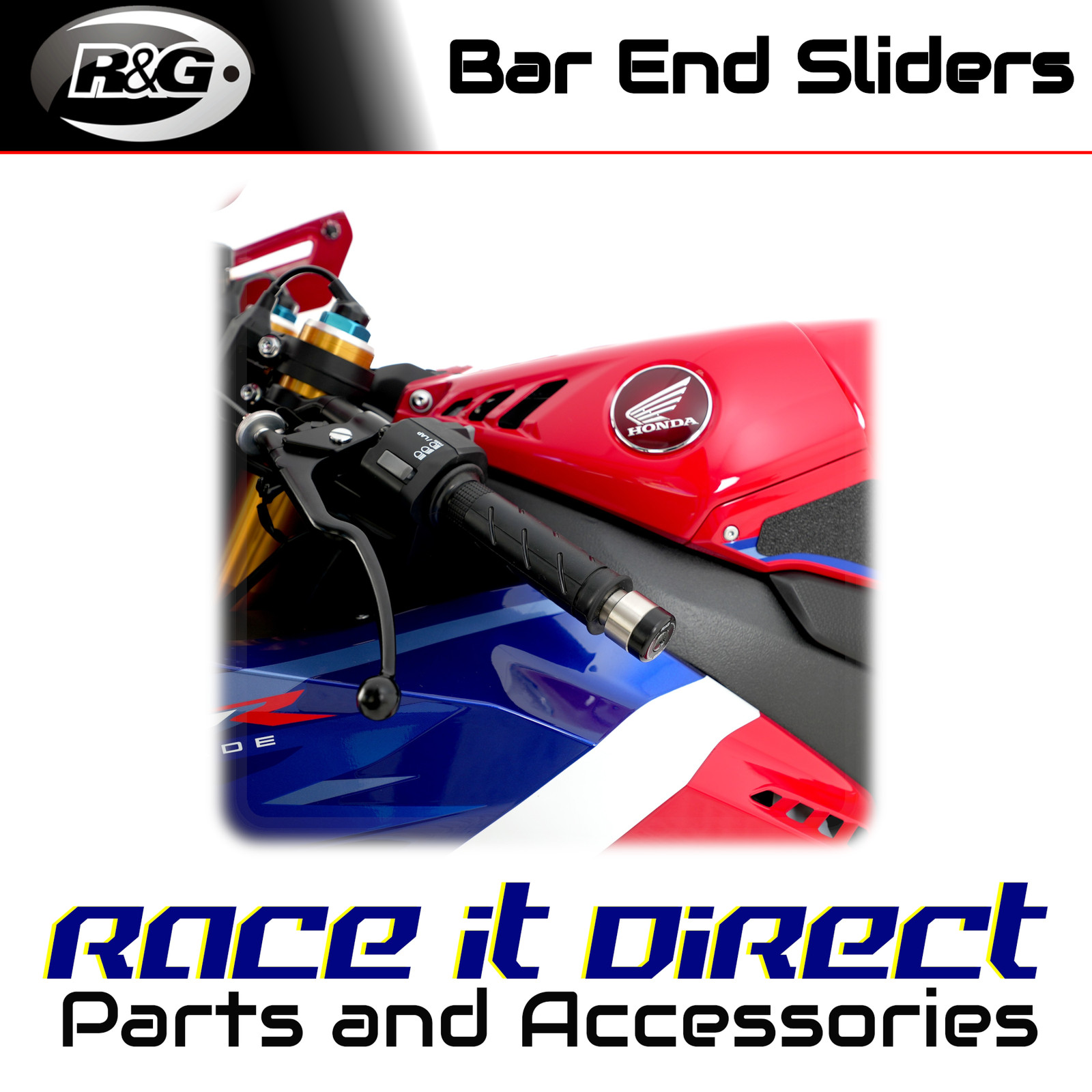 Bar End Sliders for Honda CBR500R 2013-2018 R&G