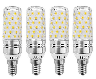 E12 LED Corn Bulbs 16W (4 Pack) 3000K Warm White 80 LEDs 4 Count (Pack of 1)