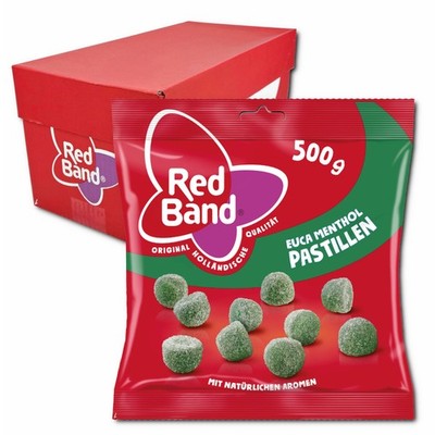 (5,16 /1kg) Red Band Euca Menthol Pastillen 12 Beutel je 500g