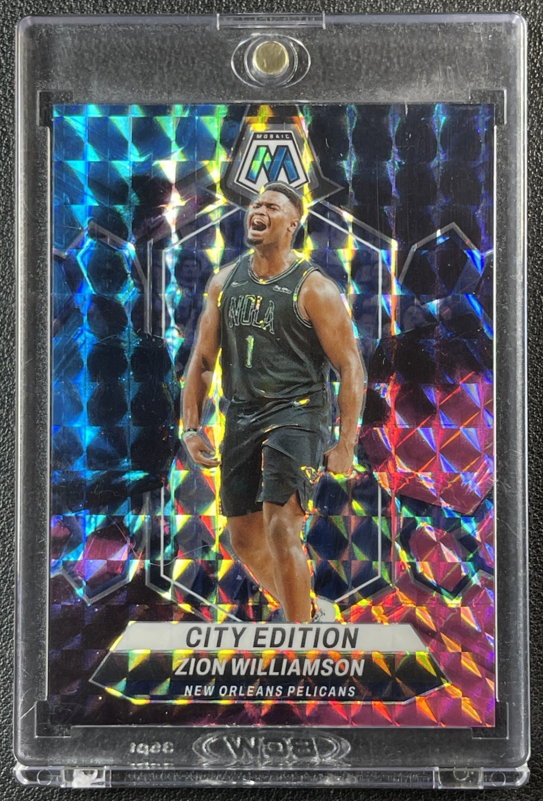 ZION WILLIAMSON 2023-24 PANINI MOSAIC #271 CHOICE NEBULA PRIZM CITY EDITION 1/1