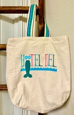 HOTEL DEL CORONADO Canvas Tote Bag THE DEL - Ivory 16 x 15 x 5 