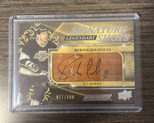 Bernie Nicholls 2019-20 UD Engrained Signature Shots Auto /100 LA Kings