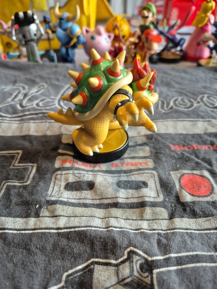 * Nintendo Amiibo Super Smash Bros Bowser Black Bas primera impresión EE. UU. Foto 3 de 4