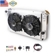 3Row Radiator Fans+Relay For 1982-02 Chevy S10 Blazer V8 & 84-90 Corvette 5.7 V8