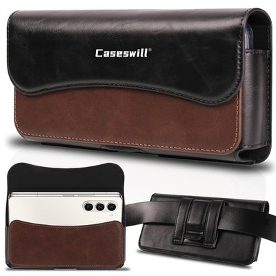 For Samsung Galaxy S26 S25 S24 S23 FE S22 Ultra Case Leather Pouch Belt Holster
