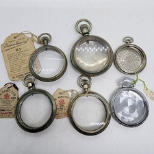 Antique 6 Pocket Watch Cases HAMILTON ILLINOIS KEYSTONE Nickel 16s 3 Orig. Tags