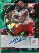 2020 Panini Prizm Draft Picks Leki Fotu Green Pulsar Auto /18 Utah Utes RC #222