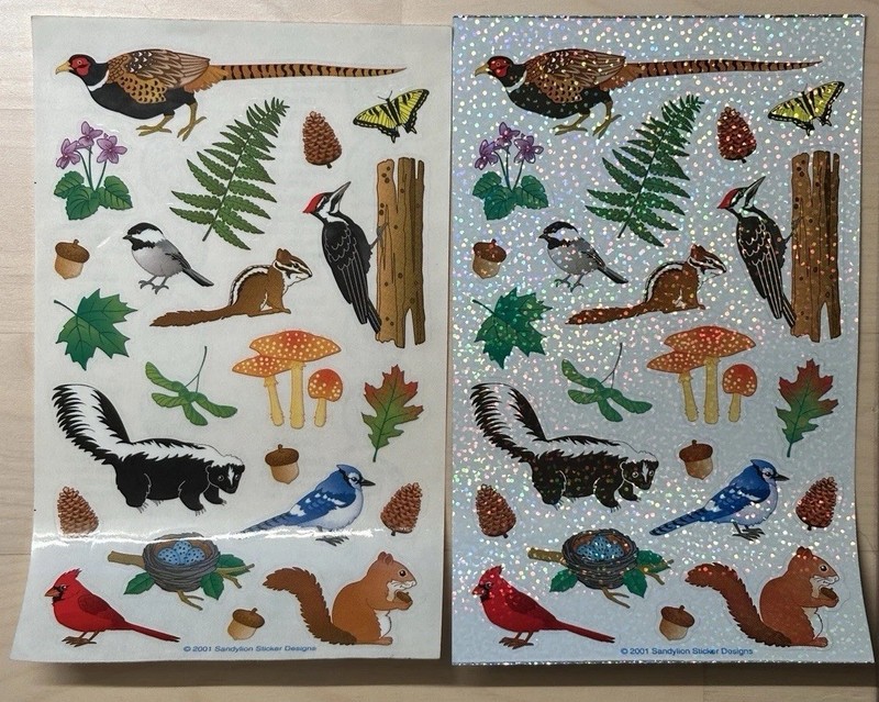 Wildlife Complete Sticker Sheets Lot of 2 Y2K Sandylion