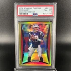 Tom Brady 2008 Bowman Chrome #BC112 Gold Refractor 29/50 PSA 8