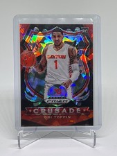 2020 Panini Prizm Draft Picks Crusade Obi Toppin #87 Rookie RC Red Ice Prizm