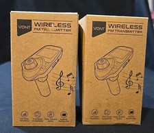 2 two Vont Wireless FM Transmitters Black New - lot of 2 transmitters