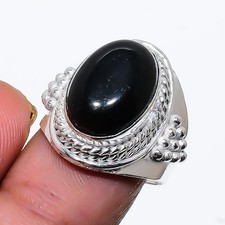 Black Onyx Gemstone Handmade 925 Sterling Silver All Size Ring For Gift