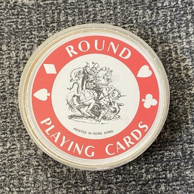 Round Poker Playing Cards 3  Printed in Hong Kong. Jamaica Theme VTG