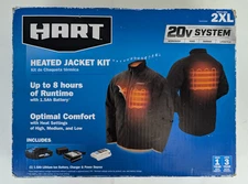 HART Heated Jacket Kit - 1.5Ah Li-Ion Battery - 3 Heat Settings - HAHJ02MB - XXL