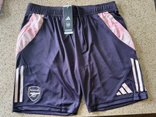Arsenal FC 24/25 Adidas Training Soccer Football Shorts Zip Pckts Gunners 2XL  