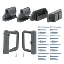 Gray Retractable Baby Gate Hardware Replacement Parts Kit Wall Mounting Hooks