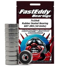 7x19x6 Rubber Sealed Bearing 607-2RS 10 Units