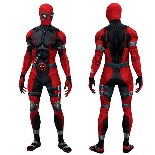 Deadpool Cosplay Body Superhéroe Zentai Disfraz Halloween Wade Mono Traje