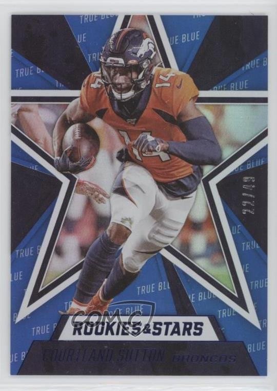 2020 Panini Rookies & Stars True Blue 22/49 Courtland Sutton #38 hg6