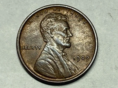 1909 VDB Lincoln wheat cent. Nice original AU. #u16