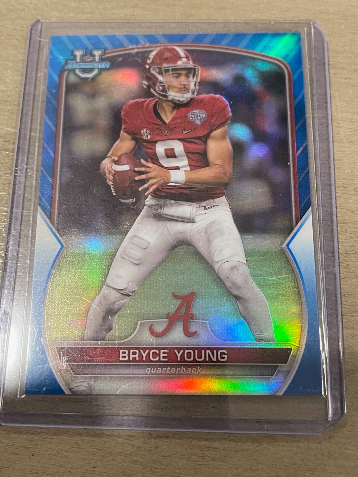 2022 Bowman Chrome University #1 Bryce Young Blue Refractor /199 Panthers