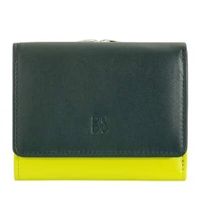 DUDU Women's Small RFID Leather Wallet with Clac Compact Click Wallets