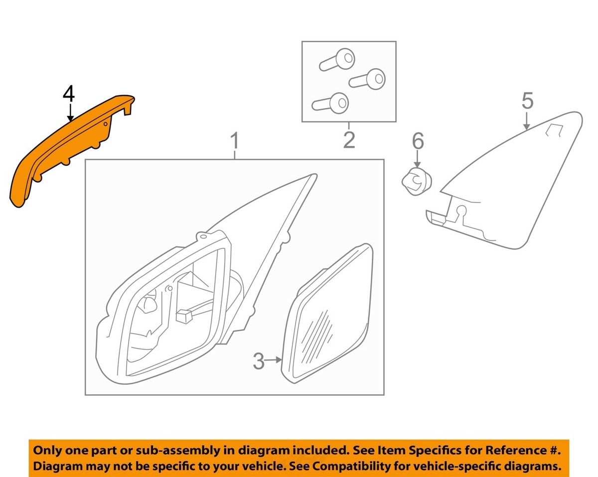 GM OEM Door Side Rear View-Mirror Cover Cap Trim Left 92193907 | eBay
