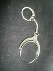 Morgan Peace SILVER DOLLAR Coin Holder Bezel Silver Plated SPINNER Key Chain