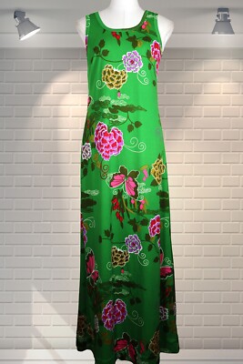 Vintage 1970s Floaty Butterfly Print Two Piece Maxi Dress & Jacket - UK 10